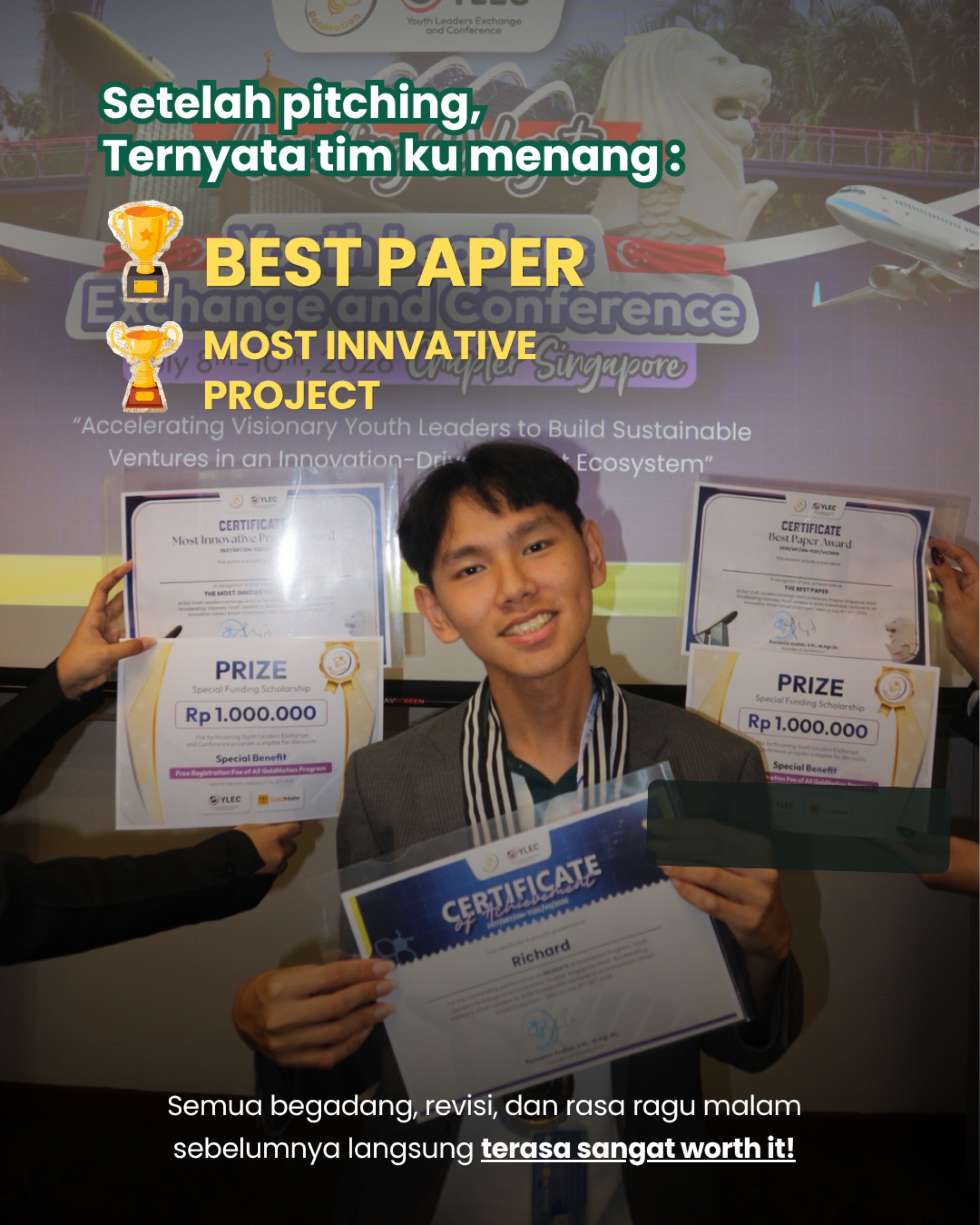 YLEC Singapore Best Paper dan Most Innovative Project